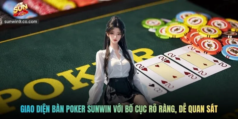 Giao Diện Bàn Poker Sunwin Với Bố Cục Rõ Ràng, Dễ Quan Sát